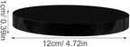 VOSAREA Obsidian Scrying Mirror Natural Black Obsidian Stone Circle Disc Round Plate Feng Shui Mirror with Stand for Divination Meditation Healing Feng Shui (12CM)