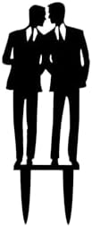 Mr & Mr Gay Weddig Cake Topper Black Acrylic Wedding Decoration Aniversary Party Engagement Gift for Gay Couple, Men Anniversary