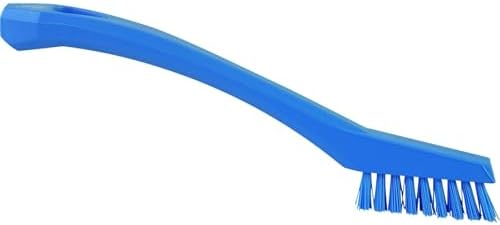 Vikan 44013 Brush,Detail,Stiff,9" x .5",PP/PBT,Blue