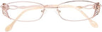 HELES Women's Full Rim Rectangular Single Vision Lens Reading Glasses Anti-Reflection UV Coating Spectacles Reader-Rose Gold||+1.50 Strength
