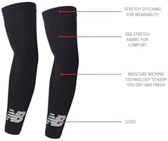 New Balance Unisex Outdoor Sports Compression Arm Sleeves, Arm Warmer, 1 Pair