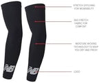 New Balance Unisex Outdoor Sports Compression Arm Sleeves, Arm Warmer, 1 Pair