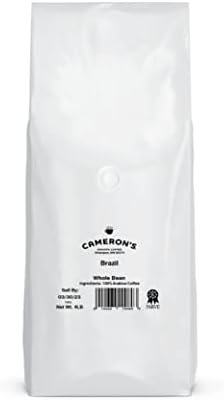 Cameron's Coffee Roasted Whole Bean Coffee, Brazil, 4 Pound