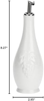 la Porcellana Menage Classic Vinager Bottle, Porcelain, White, 7.5 x 7.5 x 21 cm