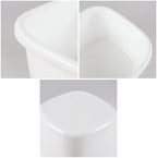 2 Pack 18 Quart Large Deep Plastic Wash Basins, Square Dish Pan, Kitchen Sink Dish Washing Bin, White