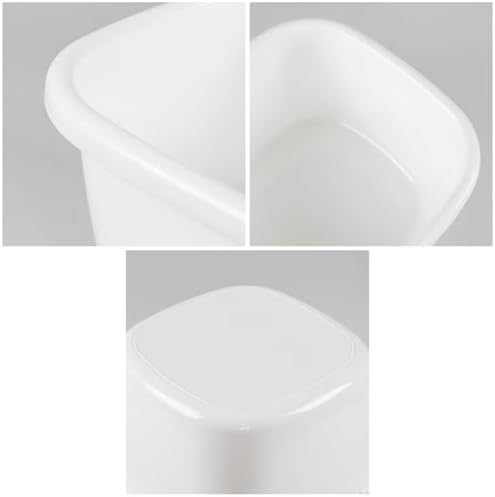 2 Pack 18 Quart Large Deep Plastic Wash Basins, Square Dish Pan, Kitchen Sink Dish Washing Bin, White