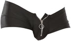 Men's Zipper Boxer Briefs with Pouch Low Rise Open Front Panties Sexy Underwear Stretch Short Lingerie
