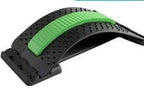 Back Stretcher Magnetotherapy Multi-Level Adjustable Massager Waist Neck Fitness Lumbar Cervical Spine Support Pain Relief (Green)