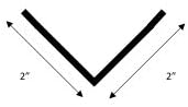 Stainless Steel Corner Guard, 2" x 2" x 48", No Wings - Flat Sides