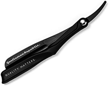 Gentlemen Republic Straight Edge Razor Holder: Premium Black Safety Razor Holder for Professional Barbers and Everyday Home Grooming - Achieve the Shave with Confidence