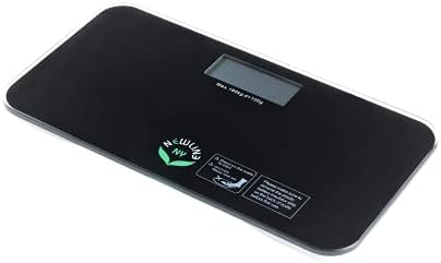 NewlineNY SBB0718M-NYBK Step-On Mini Travel Bathroom Scale, Cool Black