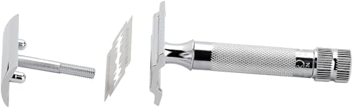 Merkur Mk34c Double Edge Razor with Heavy Duty Short Handle