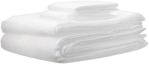 ForPro Premium Disposable Sheet Set, 4-PC King Size Bedding for Travel, Includes Bed Sheet, Duvet Cover and Two Pillowcases, White