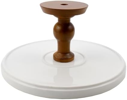Crapyt Ceramic Cake Stand Round Cake Display Stand Dessert Display Cupcake Stands for Cakes, Fruits, Snacks Mini Cake Stand7.87×4.13"