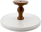 Crapyt Ceramic Cake Stand Round Cake Display Stand Dessert Display Cupcake Stands for Cakes, Fruits, Snacks Mini Cake Stand7.87×4.13"