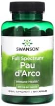 Swanson PAU d'Arco 500 Milligrams 100 Capsules