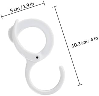Uonlytech 4pcs Adjustable S-Shaped Clasp Hooks Abs Hanging Hooks Accessories for Kitchen Bathroom Wardrobe Organizing Clothes Bags Ties Storage Utility