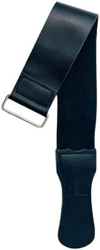 G.B.S Black Leather Razor Strop – Handmade Grain Leather Strop with Strop Paste – Professional Honing & Sharpening Strop for Straight Razors, Knives, Chisels & Tools