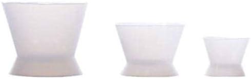 3piece Flexible Dental Lab Silicone Mixing Cup Acrylic NonStick Bowl Dappen Dish