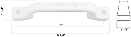 Camp'N RV Grab Handle - White Sturdy 2-Pack Plastic Handles with Mounting Hardware, Ideal RV Handrail for Campers, Adults, and Elderly Safety