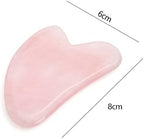 MOBYAT Guasha Stone Jade Board Stone Scraper for Face Neck Back Body 1Pcs (Color : Rose Quartz)