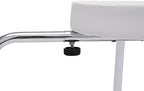 Adjustable Pedicure Foot Rest St-ool Chair w/PVC Pad,Beauty Nail Salon Pedicure Stool,Leg Rest Pedicure Foot Rest Stand Portable Spa Pedicure Stool w/Footrest for Nail Tech,Manicure Use Black (White)