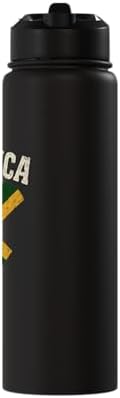 Jamaica Flag Heart - Vintage Trip Vacation Souvenir Stainless Steel Insulated Water Bottle