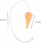 Jet Citrine Cone Shaped Pendulum Faceted Crystal Therapy Removes Negavite Energy, Success in Business or Studies Spiritual Booklet Gems Image is JUST A Reference
