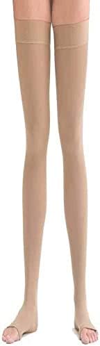 Scholl Softgrip Ultima Class 3 Open Toe Thigh Length Stockings, Medium, Natural