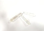 Jet Natural Crystal Double Terminated Vogel Point Wands Rock Quartz Point Reiki Healing Stone DT for Spiritual Meditation Energy Generator Gemstone Approx 1.5-2 inch