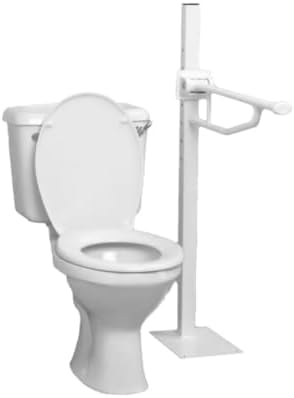 Homecraft Devon Elite Folding Support Floor Mounted Rail, Bathroom Aid for Elderly, Handicapped, Disabled Users, Bathroom Grab Bar for Stability, Safety Support Handrail for Lavatory and Restroom