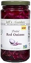 Jeff's Garden Pickled Red Onions | Non-GMO, Gluten Free, Vegan | 12 Fluid Ounce Jar (Pack of 6)