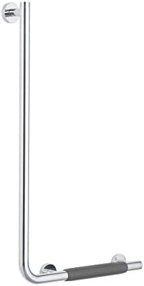 Tiger Boston Comfort & Safety 90º Grab Rail, Stainless Steel Polished, Left Version, 42,6x70x7 cm