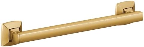 Moen YG5112BG Bathroom Safety 12-Inch Stainless Steel Transitional Bathroom Grab Bar, Brushed Gold