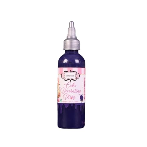 ConfectMidnight Purple Edible Cake Chocolate Drip | Halloween Cake Drip Icing for Cakes, Cupcakes, Donuts & Desserts | Ready-to-Use Purple Frosting Gel for Spooky Party Decorating - 3.71 Oz