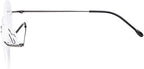 CessBlu Rimless Reading Glasses Round Readers for Men Women (Gunmetal) +2.5