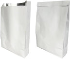 PABCK 30Pcs Kraft Paper Waxed Bag Foil Inner Hot Dog Bag Food Storage Greaseproof Bags Party Favor for Picnic Treat BBQ Bakery Sandwich Hamburger Bread Packaging Take Out Lunch Bags 4.7x8.3+1.57 inch