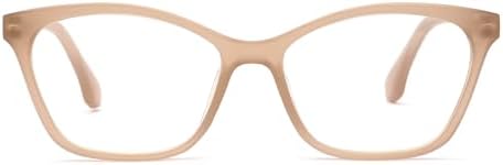 OPULIZE KAT Reading Glasses for Women Men, Cat-Eye Frame with Spring Hinges, Matt Taupe +1.00 (Pack of 1)