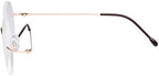 CessBlu Rimless Reading Glasses Round Readers for Men Women (Gold) +2.5