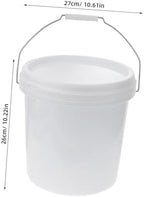 DOITOOL Food Storage Buckets White Plastic Bucket with Lid 3 Gallon Water Paint Pail Paint Jars Storage Container Empty with Handle for Arts Crafts DIY Projects Party Favor