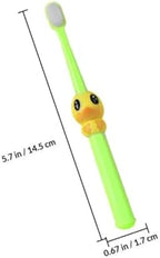 FOMIYES 4pcs Cartoon Soft Bristle Toothbrushes for Ages 2-10, Mild Teeth Cleaning Brush with Colorful Animal Design, Oral Care Manual Toothbrush Set