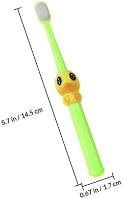 FOMIYES 4pcs Cartoon Soft Bristle Toothbrushes for Ages 2-10, Mild Teeth Cleaning Brush with Colorful Animal Design, Oral Care Manual Toothbrush Set