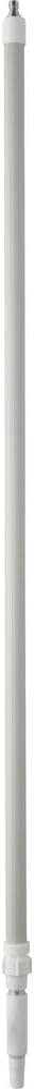 Vikan 2973Q5 62.9"-113.9" Quick Connect Waterfed Aluminum Extension Handle with Threaded Tip, 1.26" Diameter, White