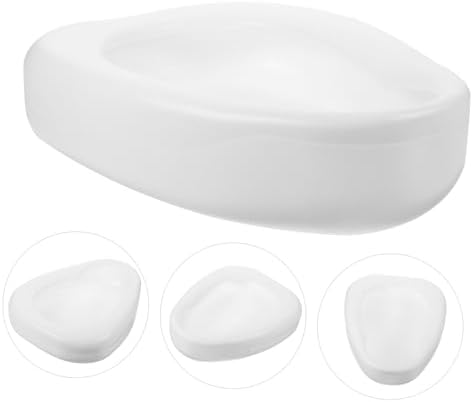 FOMIYES 2pcs Elderly Bedpan Heavy Duty Plastic Bed Pan for Bedridden Patients Comfortable Sturdy Design for Men and Women for Home Care and Daily Use
