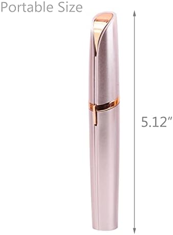 LiXiongBao USB Rechargeable Portable Electric Eyebrow Trimmer Pen for Women, Painless Precision Hair Remover, Safe Shaver Razor Tool for Face, Leg, Lip, Armpit, Hand (Rose Gold)