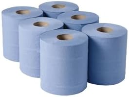 Jantex Centrefeed Roll Blue. 400 sheets per roll. Pack quantity: 6 by Catering Store Direct Ltd