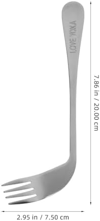 Left Handed Adaptive Utensils Set Stainless Steel Angled Fork and Spoon Easy Hold Offset Spoon Easy Offset Spork for Limited or Weak Grasp Elderly
