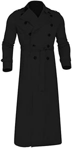 Waterproof Trench Coat Men Winter Trenchcoats Lapel Long Jacket Double Breasted Overcoat Soft Elegant Windbreaker