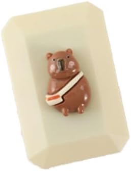 3D Guinea Pig Backpack Contact Lens Case with Mirror – Cute, Portable & Lightweight Travel Storage Box (Beige)