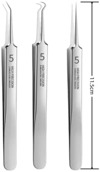 Professional Facial Blackhead Remover Tweezers,Extractor Acne Removal Kit Pimple Popper Tool, Clip for Whiteheads, Acne Clip, Ingrown Hairs Tweezers, Blackheads Remover Extractor, Stainless Steel